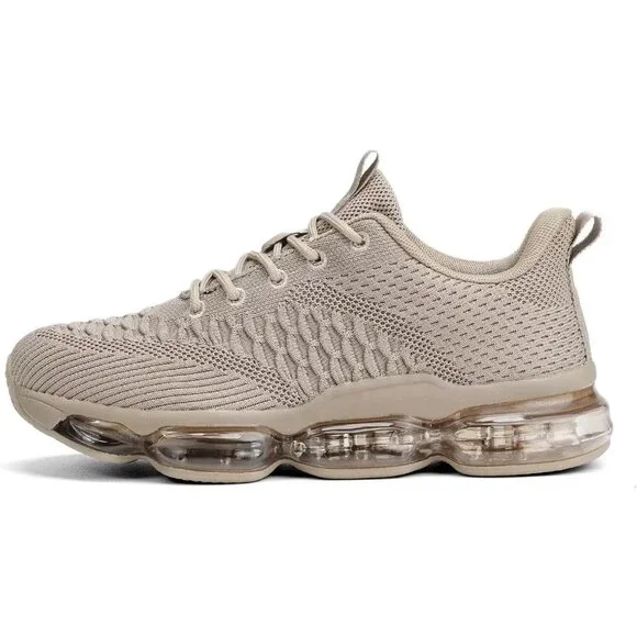 Men's Khaki Running Shoes Fashion Casual Walking Tennis Sneakers Trail Sport Gym